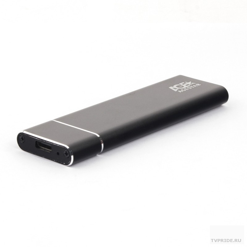 AgeStar 3UBNF5C BLACK USB 3.1 Type-C Внешний корпус M.2 NGFF B-key AgeStar 3UBNF5C BLACK, алюминий, черный