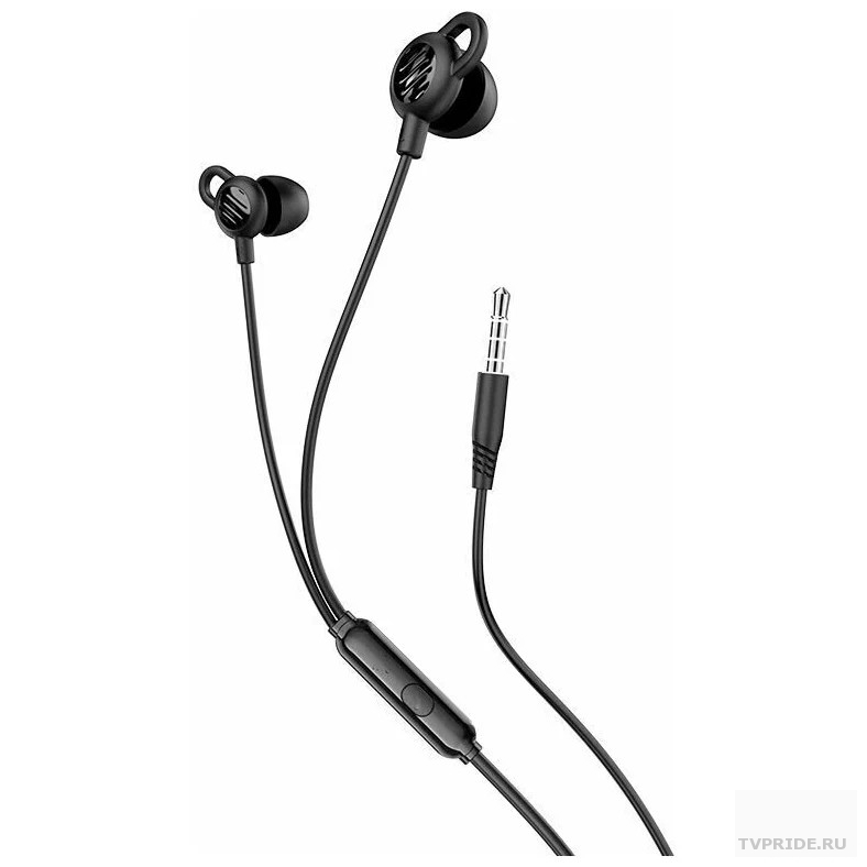 HOCO M89/ Наушники  микрофон/ Кнопка ответа/ Силикон/ 1.2м/ 3.5 mm jack/ Black