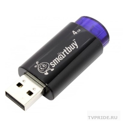 Smartbuy USB Drive 4GB Click Black-Blue SB4GBCL-B