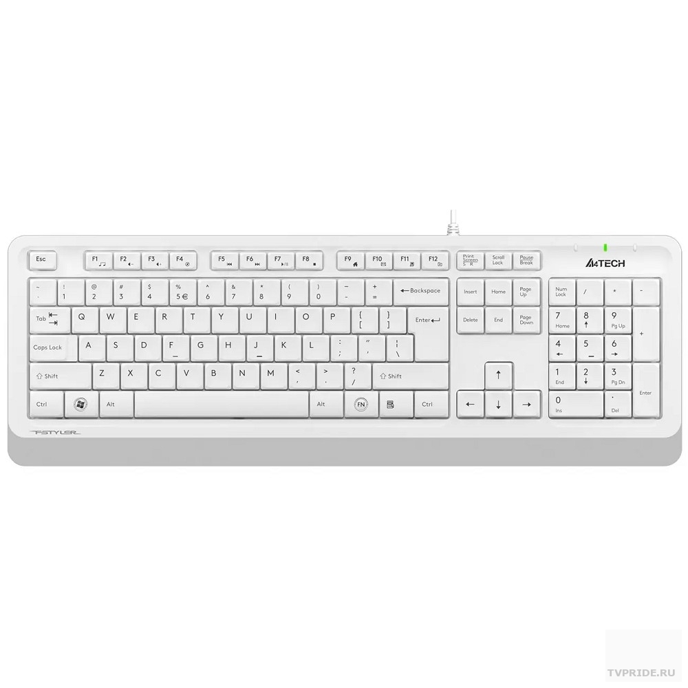 Клавиатура A4Tech Fstyler FK10, белый/серый, USB