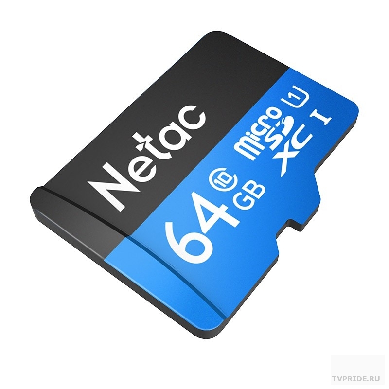 Micro SecureDigital 64GB Netac microSDXC Class10 NT02P500STN-064G-R P500  adapter
