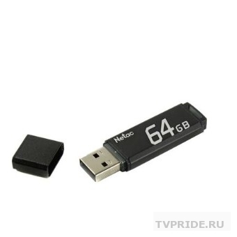 Netac USB Drive 64GB U351 USB2.0, retail version NT03U351N-064G-20BK