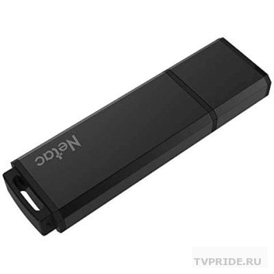 Netac USB Drive 32GB U351 NT03U351N-032G-20BK, USB2.0, с колпачком, металлическая чёрная