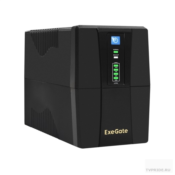 Exegate EX292764RUS ИБП ExeGate SpecialPro UNB-600.LED.AVR.2SH.RJ.USB 600VA/360W, LED, AVR, 2Schuko, RJ45/11, USB, Black