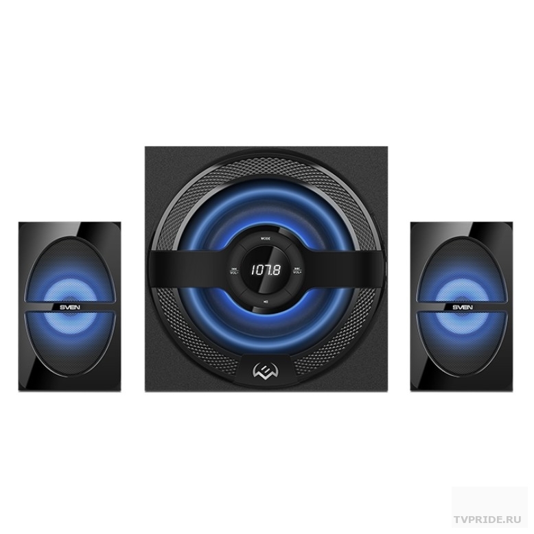 SVEN Колонки MS-2085 черный  60W, FM, USB/SD, Display, RC, Bluetooth