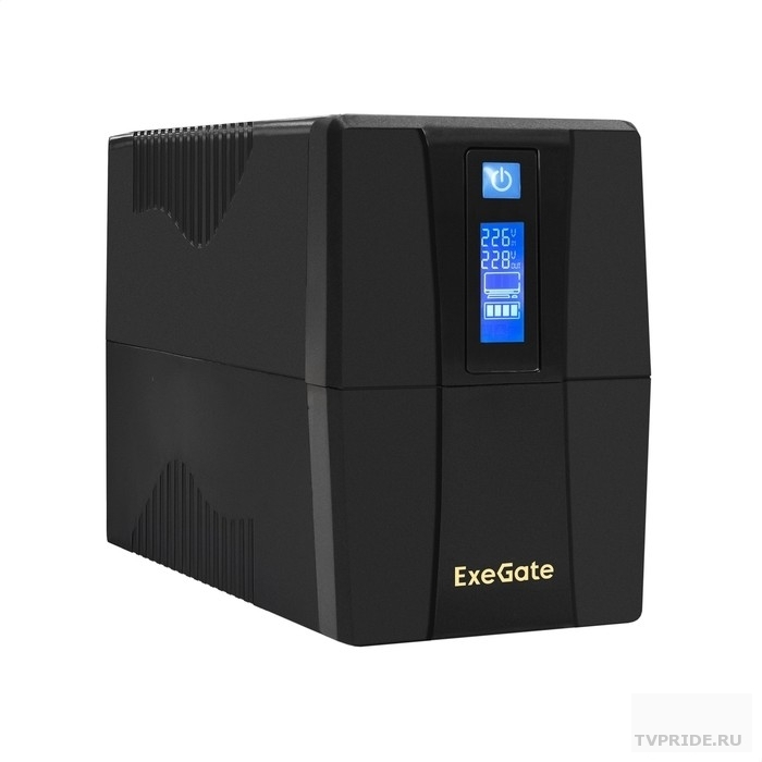 Exegate EX292791RUS ИБП ExeGate Power Smart ULB-1000.LCD.AVR.2SH 1000VA/550W, LCD, AVR, 2Schuko, Black