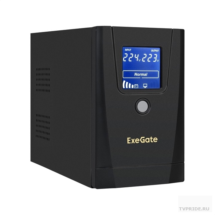 Exegate EX292788RUS ИБП ExeGate SpecialPro Smart LLB-1000.LCD.AVR.1SH.2C13.RJ.USB 1000VA/550W, LCD, AVR, 1Schuko2C13, RJ45/11,USB, металлический корпус, Black