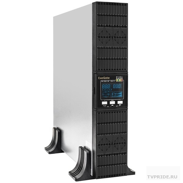 Exegate EX293049RUS ИБП On-line ExeGate PowerExpert ULS-2000.LCD.AVR.1SH.2C13.USB.RS232.SNMP.2U 2000VA/2000W, On-Line, PF1, LCD, 1Schuko2C13, RS232, USB, SNMP-slot, Rackmount 2U/Tower, металличес