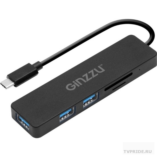 Картридер Ginzzu EXT GR-899UB Type C, 3xUSB 3.0U3SD/microSD