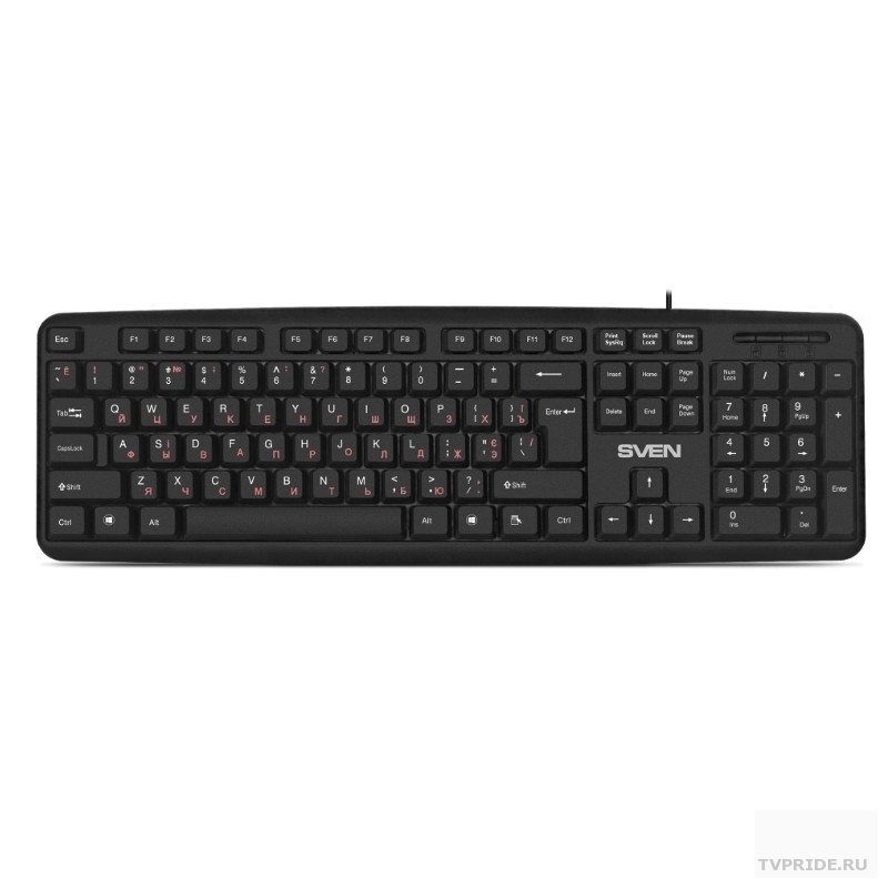 Клавиатура SVEN KB-S230 чёрная 104кл, каб. 2м