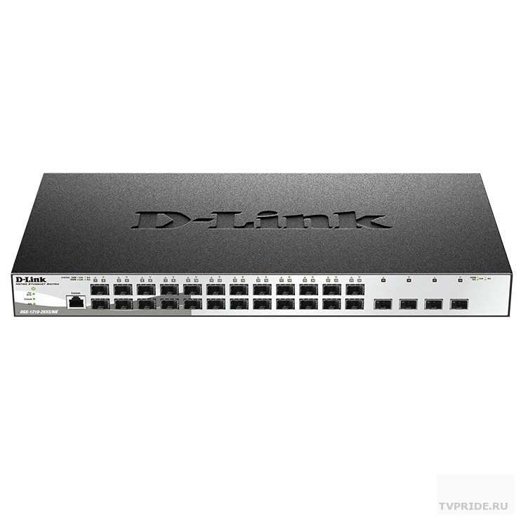 D-Link DGS-1210-28XS/ME/B2A Управляемый L2 коммутатор с 24 портами 100/1000Base-X SFP и 4 портами 10GBase-X SFP