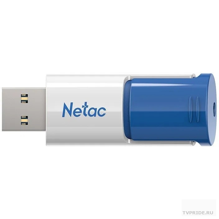 Netac USB Drive 512GB U182 Blue NT03U182N-512G-30BL, USB3.0, сдвижной корпус, пластиковая бело-синяя