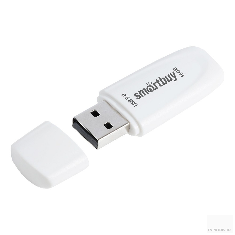 Smartbuy USB Drive 16Gb Scout White SB016GB3SCW